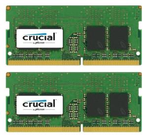 Crucial 16GB Kit (8GBx2) DDR4 2400 MT/s (PC4-19200) CL17 SR x8 Unbuffered SODIMM 260pin